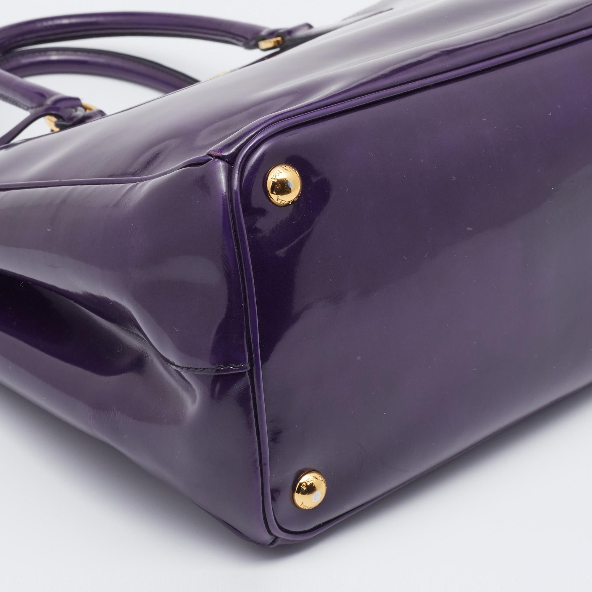 Women's Prada Purple Spazzolato Leather Large Galleria Tote