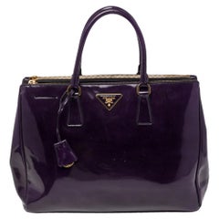 Prada Purple Spazzolato Leather Large Galleria Tote