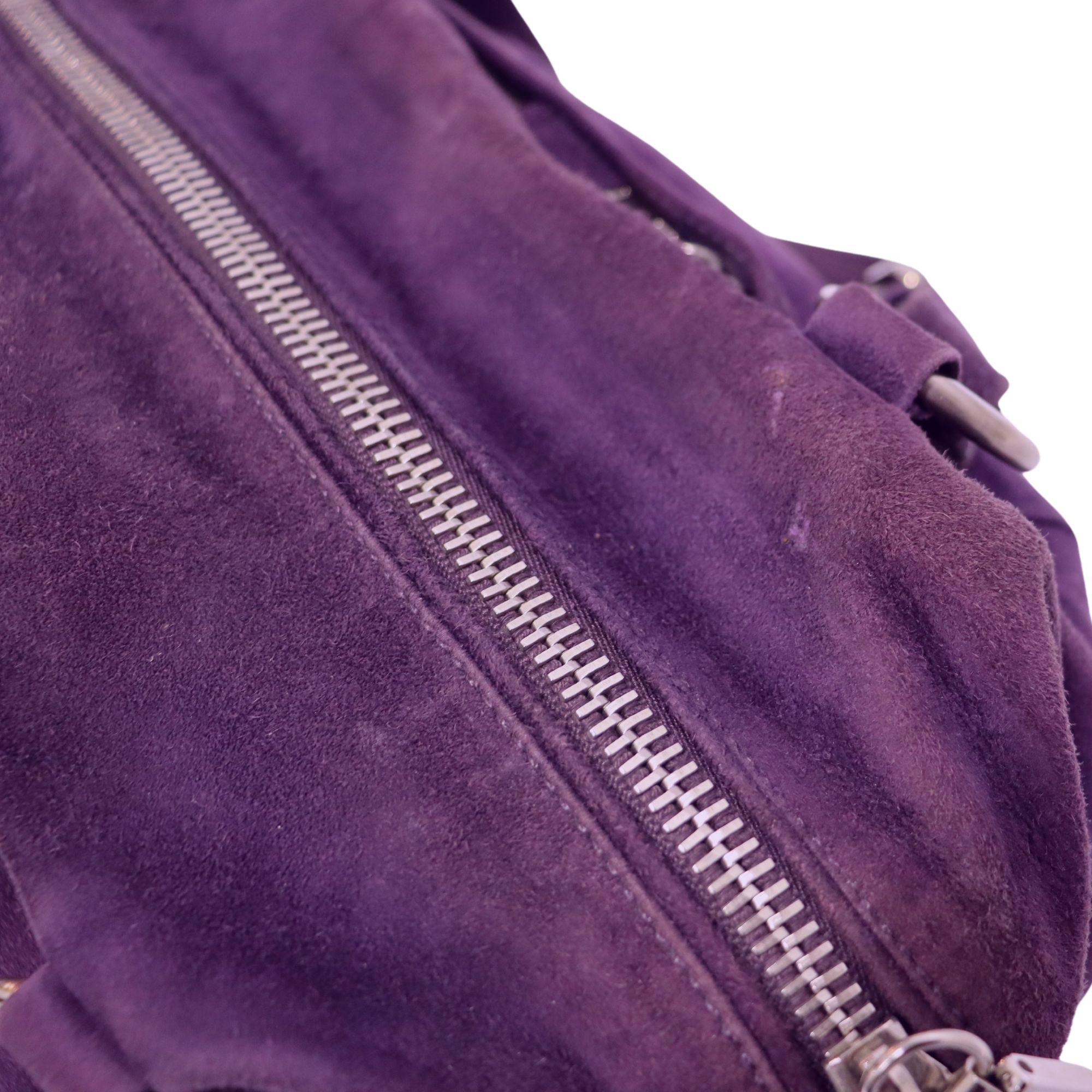 Prada Purple Suede Scamosciato Shoulder Bag 5