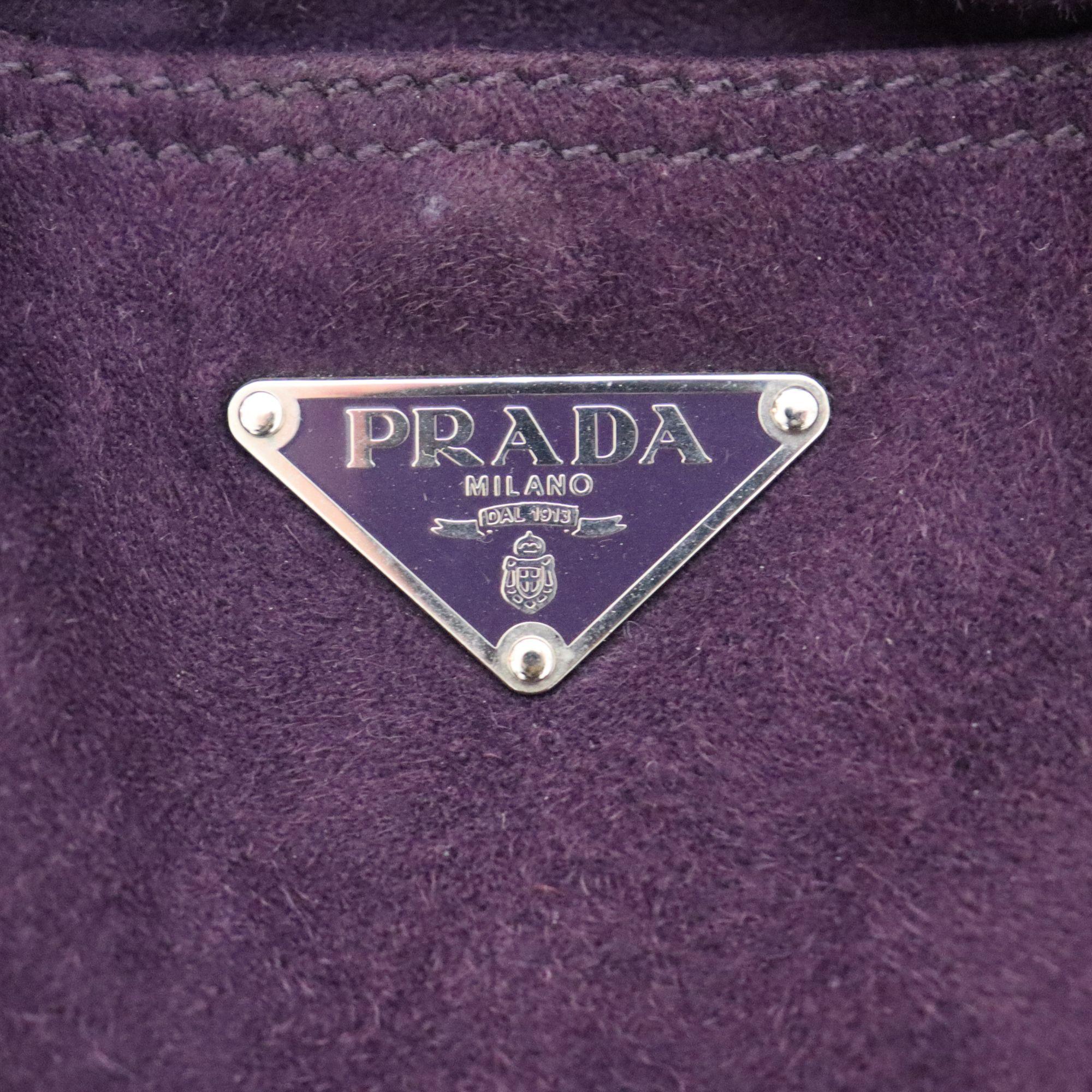 Prada Purple Suede Scamosciato Shoulder Bag 1