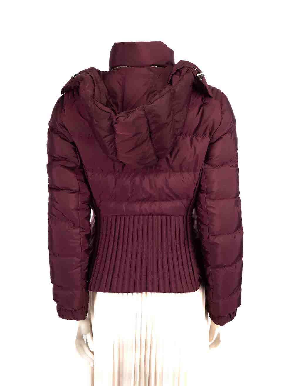 Prada Purple Zip Up Puffer Jacket Size L In Good Condition In London, GB