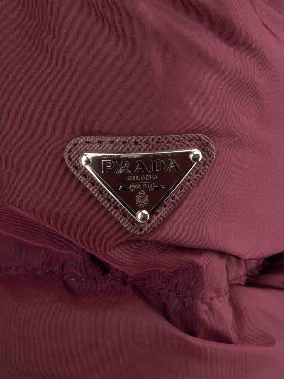 Women's Prada Purple Zip Up Puffer Jacket Size L