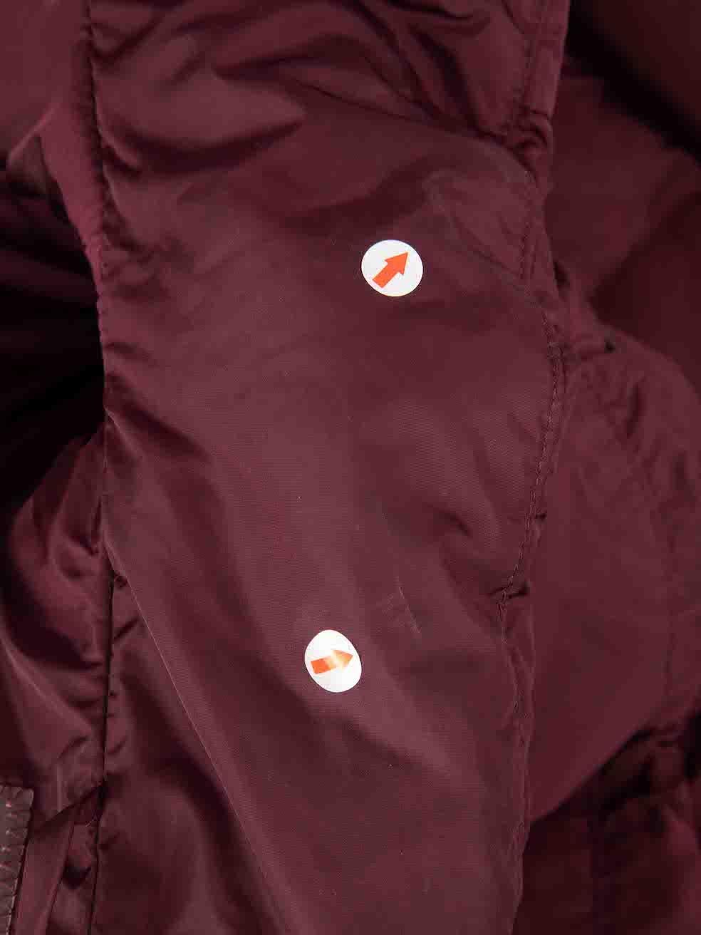 Prada Purple Zip Up Puffer Jacket Size L 1