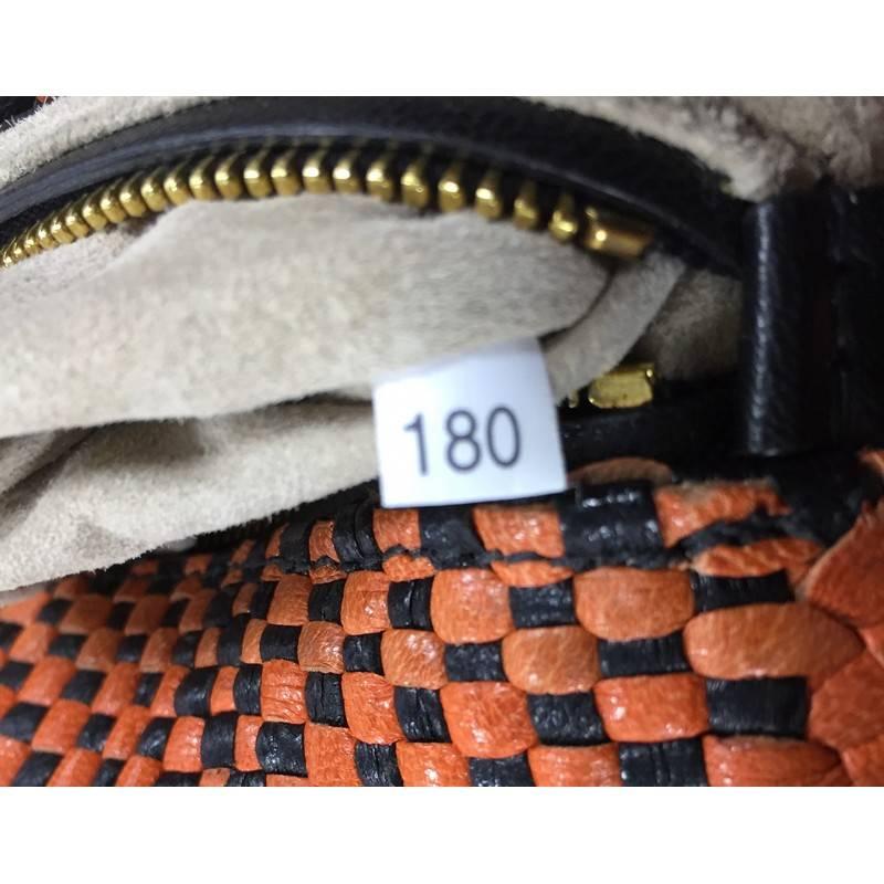 Women's or Men's Prada Push Lock Flap Shoulder Bag Madras Woven Leather Small