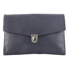 Prada Push Lock Portfolio Saffiano Leather Large