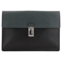 Prada Push Lock Portfolio Saffiano Leather Large