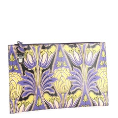 Prada Push Lock Zip Pouch Printed Saffiano Medium