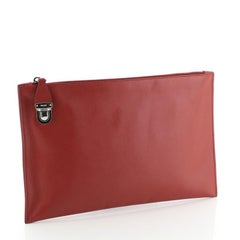 Prada Push Lock Zip Pouch Saffiano Leather