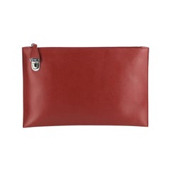 Prada Push Lock Zip Pouch Saffiano Leather