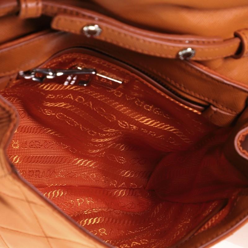 Women's or Men's Prada Pushlock Chain Flap Bag Quilted Tessuto Mini