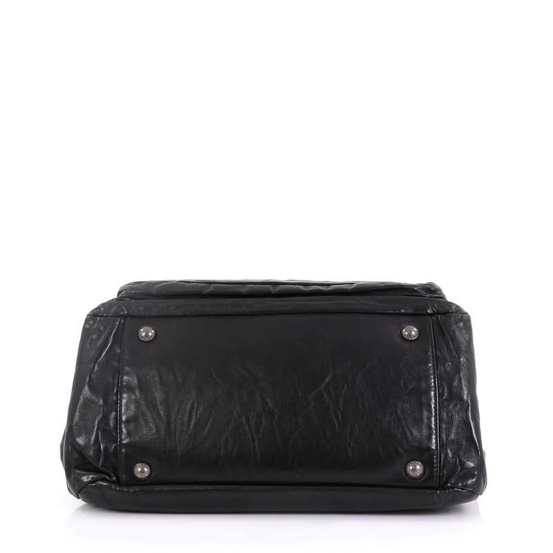 medium antique nappa leather top handle bag