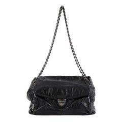 Prada Pushlock Chain Flap Shoulder Bag Nappa Antique Medium