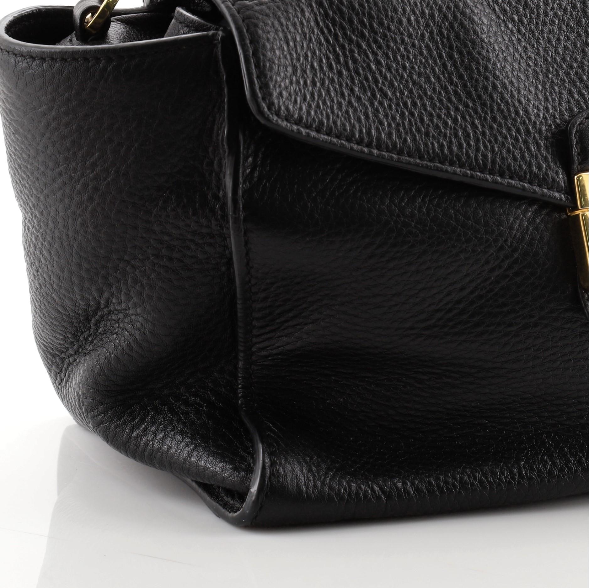 Prada Pushlock Convertible Top Handle Bag Vitello Daino Medium 1