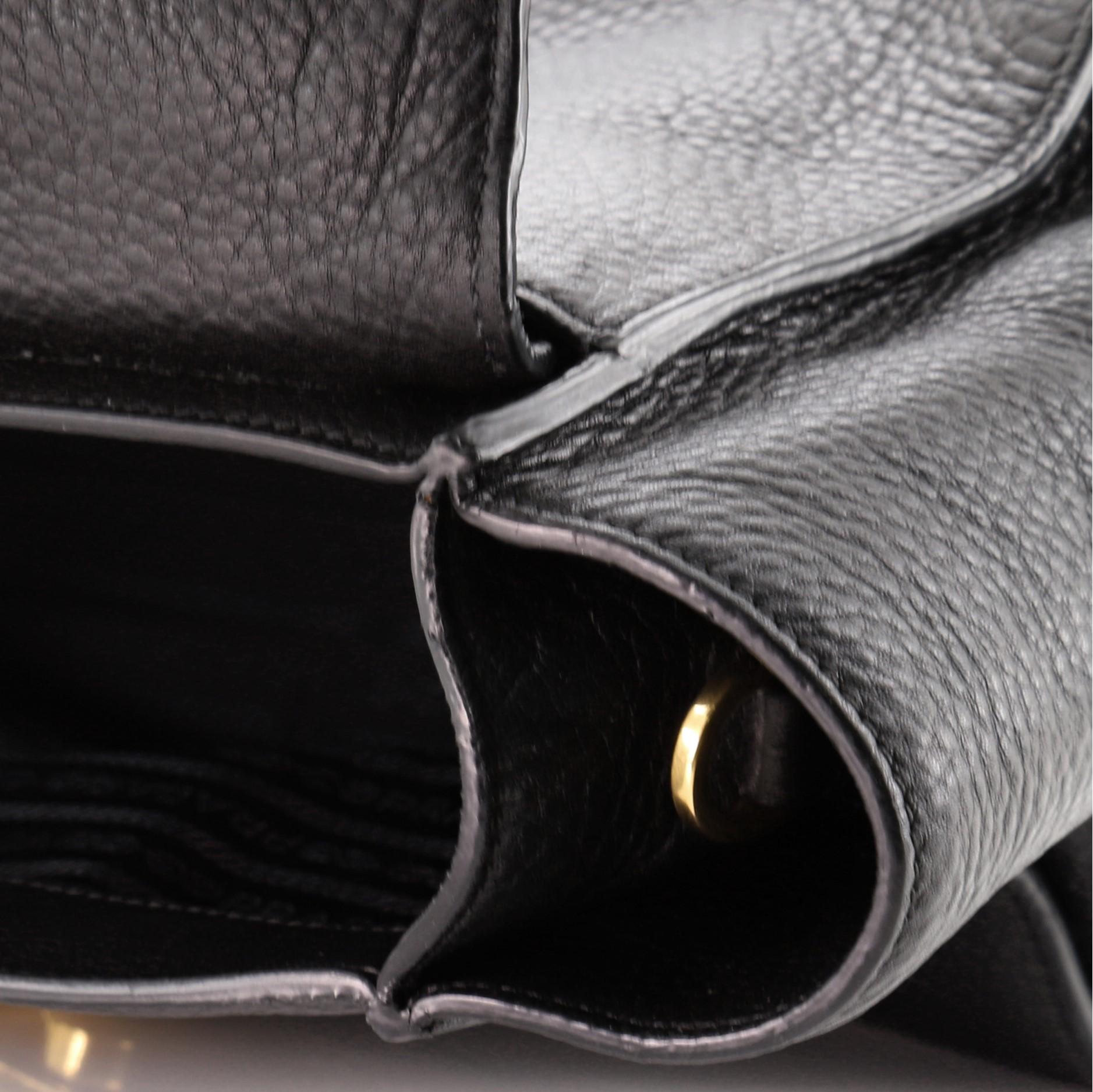 Prada Pushlock Convertible Top Handle Bag Vitello Daino Medium 2