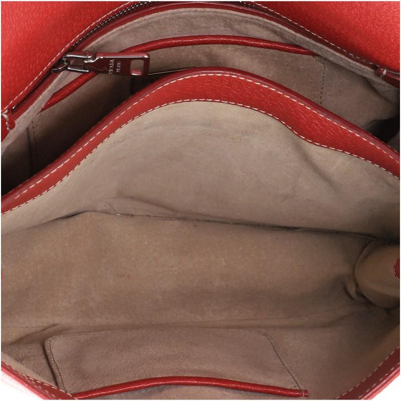 Women's or Men's Prada Pushlock Flap Crossbody Bag Cinghiale Leather Medium