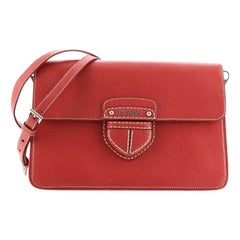 Prada Pushlock Flap Crossbody Bag Cinghiale Leather Medium