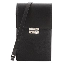 Prada Pushlock Messenger Bag Saffiano Leather Mini