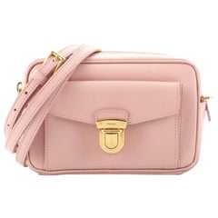 Prada Pushlock Pocket Camera Bag Saffiano Leather Small