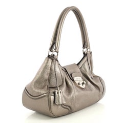 Prada Pushlock Tote Vitello Daino Medium