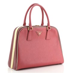 Prada Pyramid Top Handle Bag Saffiano Leather Medium