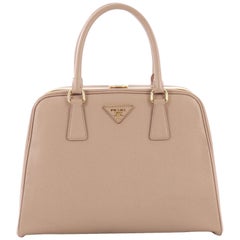 Prada Pyramid Top Handle Bag Saffiano Leather Medium