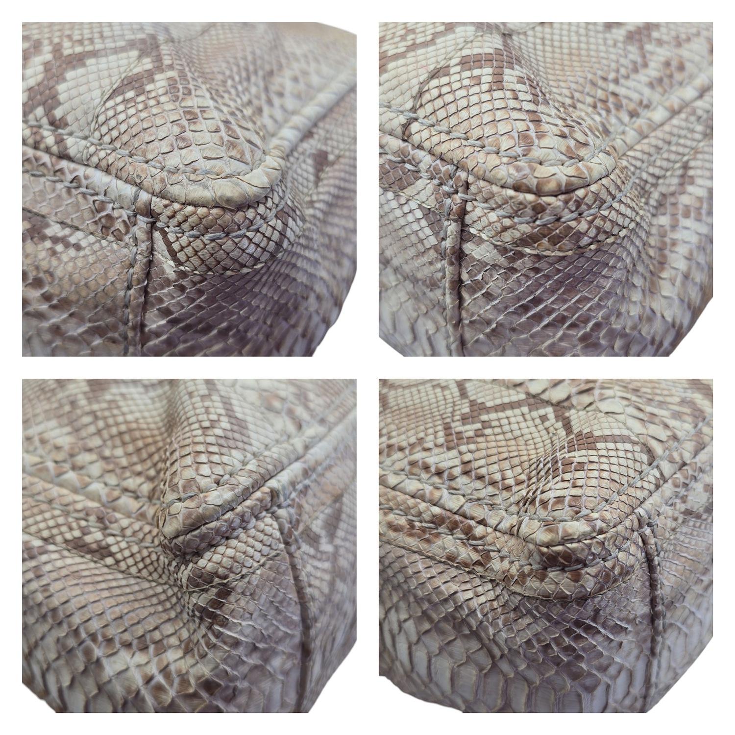 Prada Python Delave Patina Chain-link Shoulder Bag For Sale 4