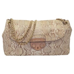 Prada Python Delave Patina Chain-link Shoulder Bag
