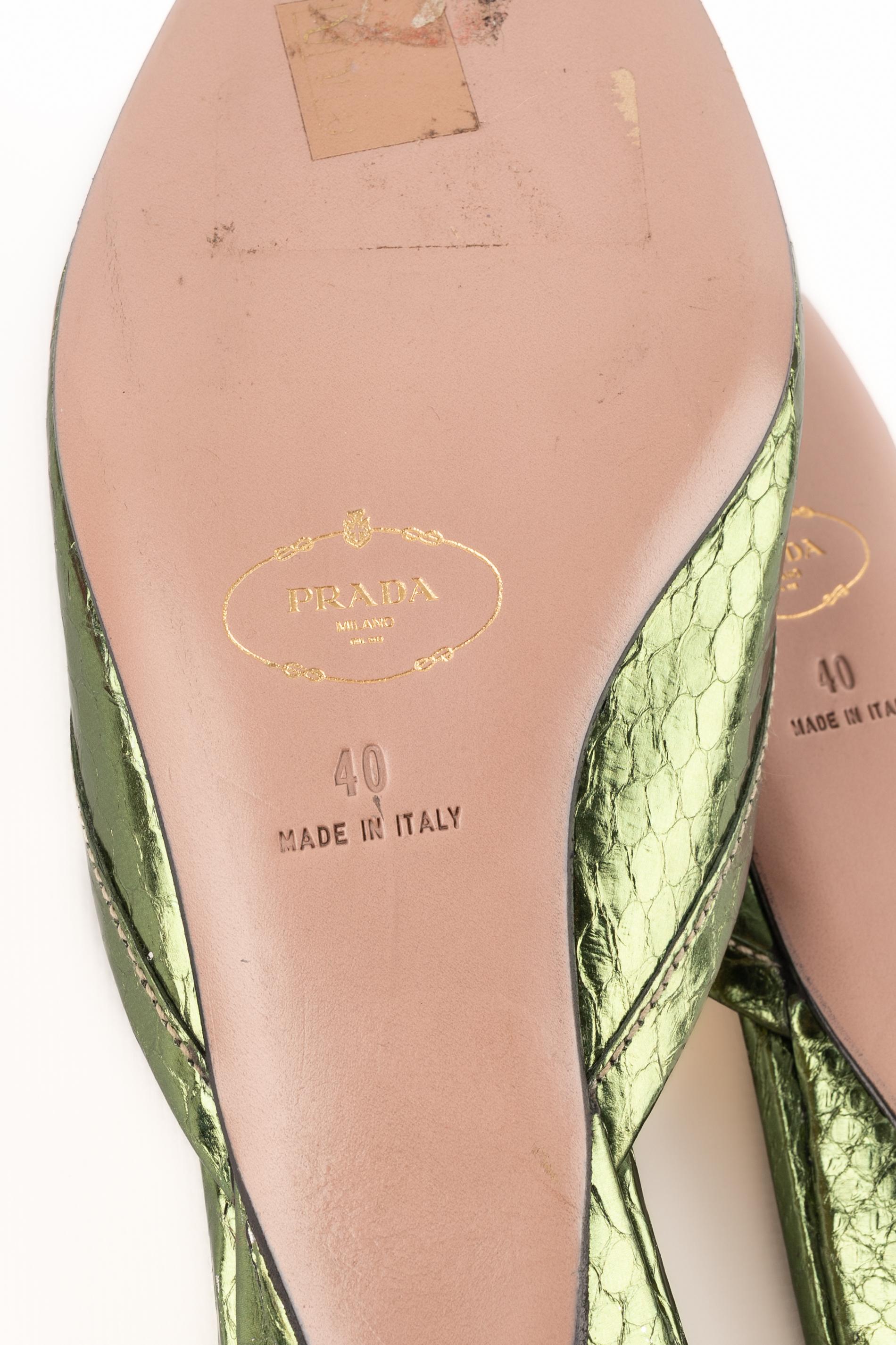 Prada Python mules 5