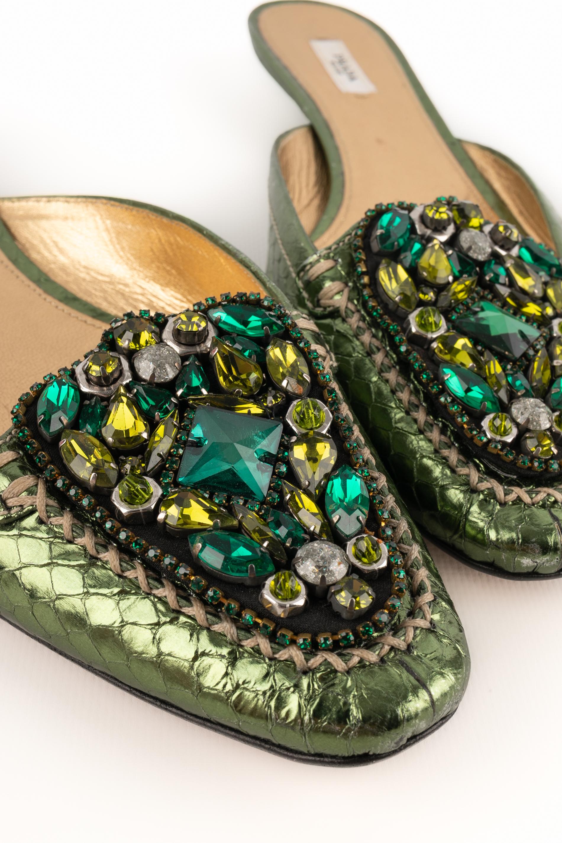 Prada Python mules 2