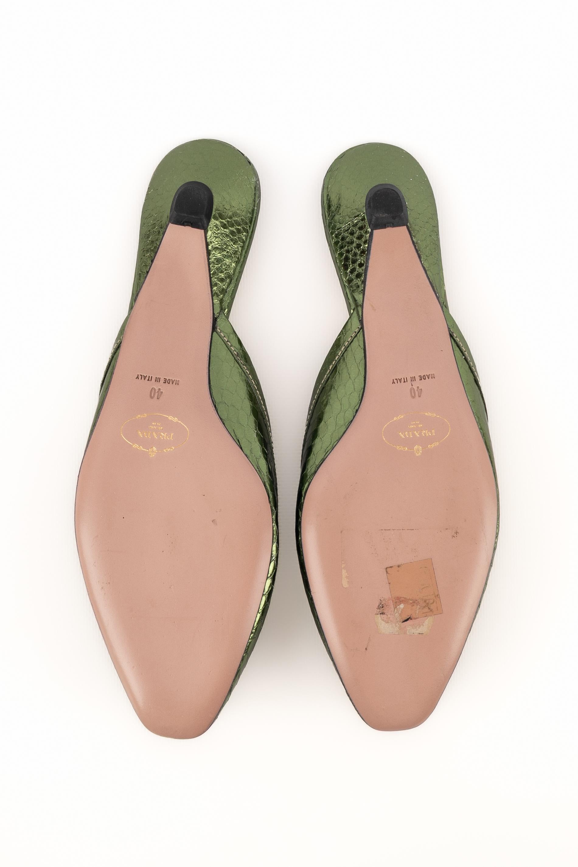 Prada Python mules 4