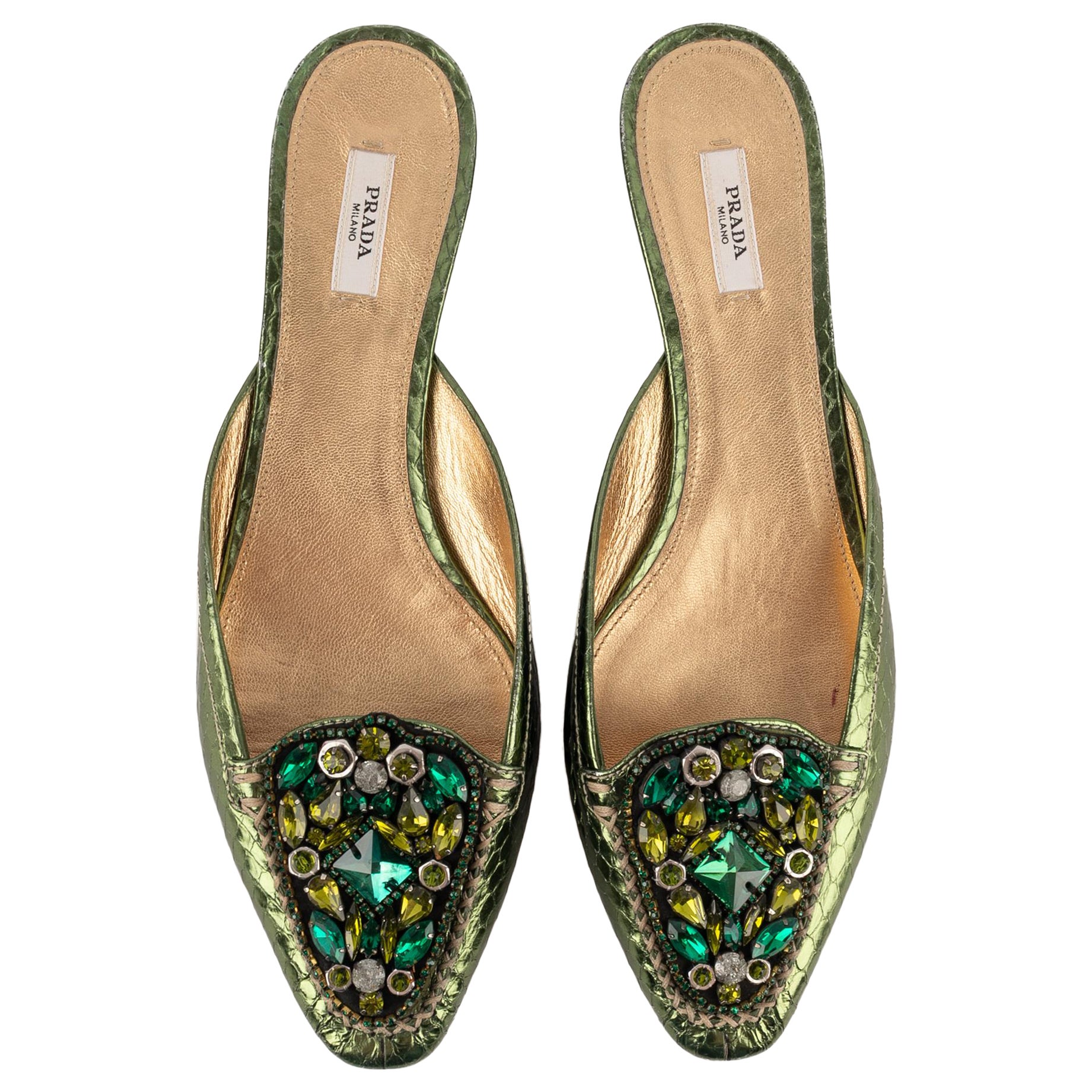 Prada Python mules