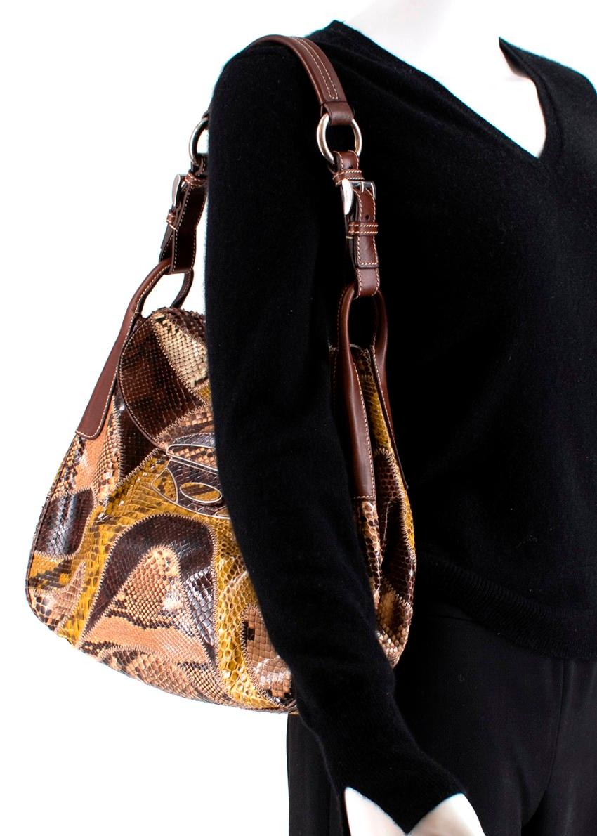 Prada Python Patchwork Shoulder Bag In New Condition For Sale In London, GB