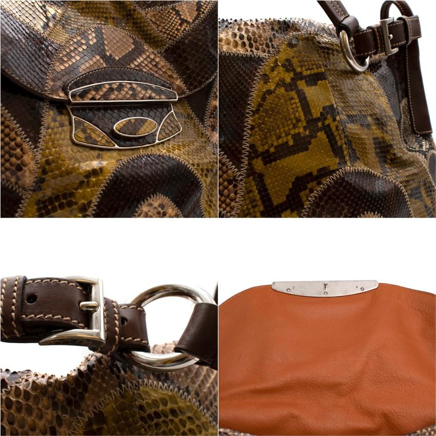 Women's Prada Python Patchwork Shoulder Bag For Sale