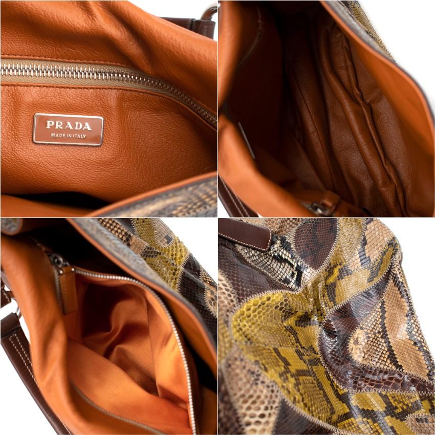 Prada Python Patchwork Shoulder Bag For Sale 1