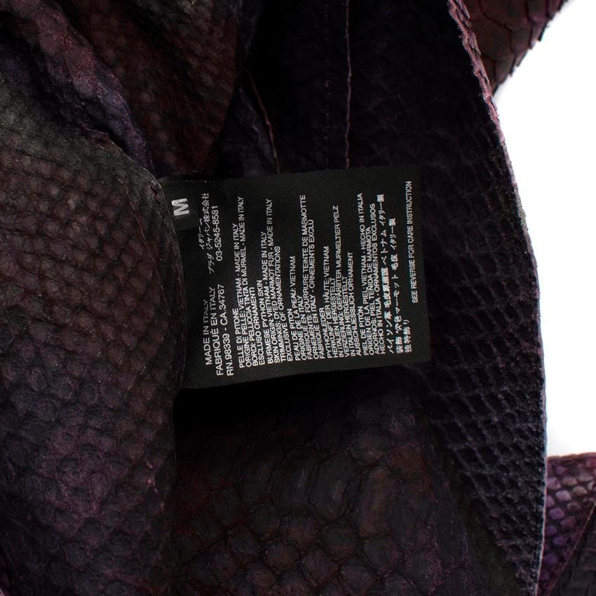 Prada Python Purple Embellished Belted Coat For Sale 1