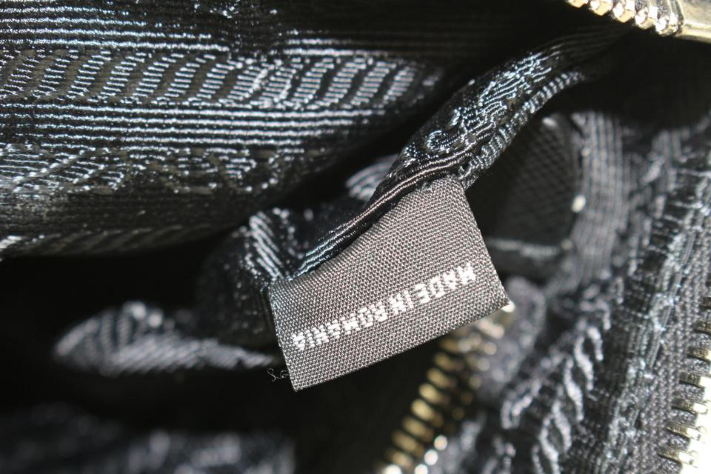 prada bandoliera tessuto impu black nylon quilted crossbody bag