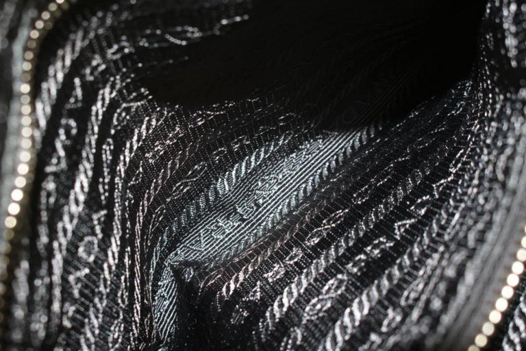 Prada Womens Bandoliera Black Tessuto Nylon Quilted Medium