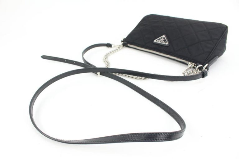 Prada Bandoliera Nylon Shoulder Bag In Black