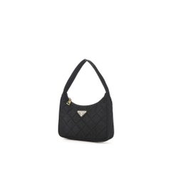 Prada Quilted Nylon Shoulder Bag — Black