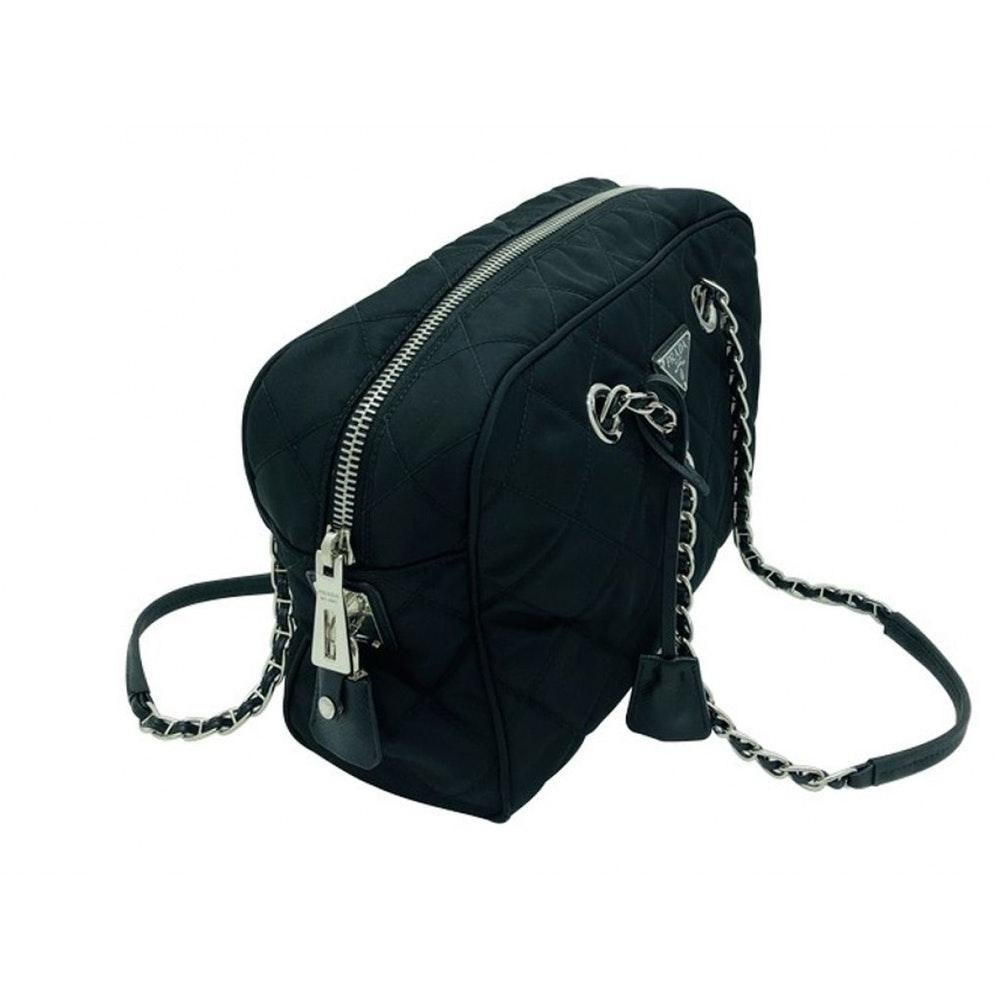 prada nylon tessuto impuntu quilted crossbody bag black