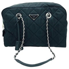 PRADA Quilted Nylon Tessuto Impuntu Bag - Black Nylon