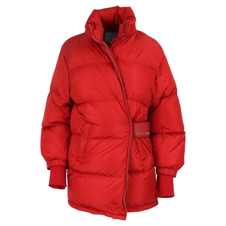 Prada Quilted Shell Down Jacket It 40 Uk 8 For Sale at 1stDibs