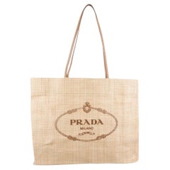 Vintage Prada Raffia Tote