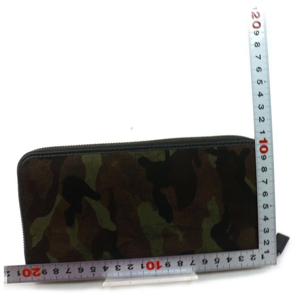 Prada Rare Camouflage Continental Long Zip Around Wallet Camo Zippy 861675 2