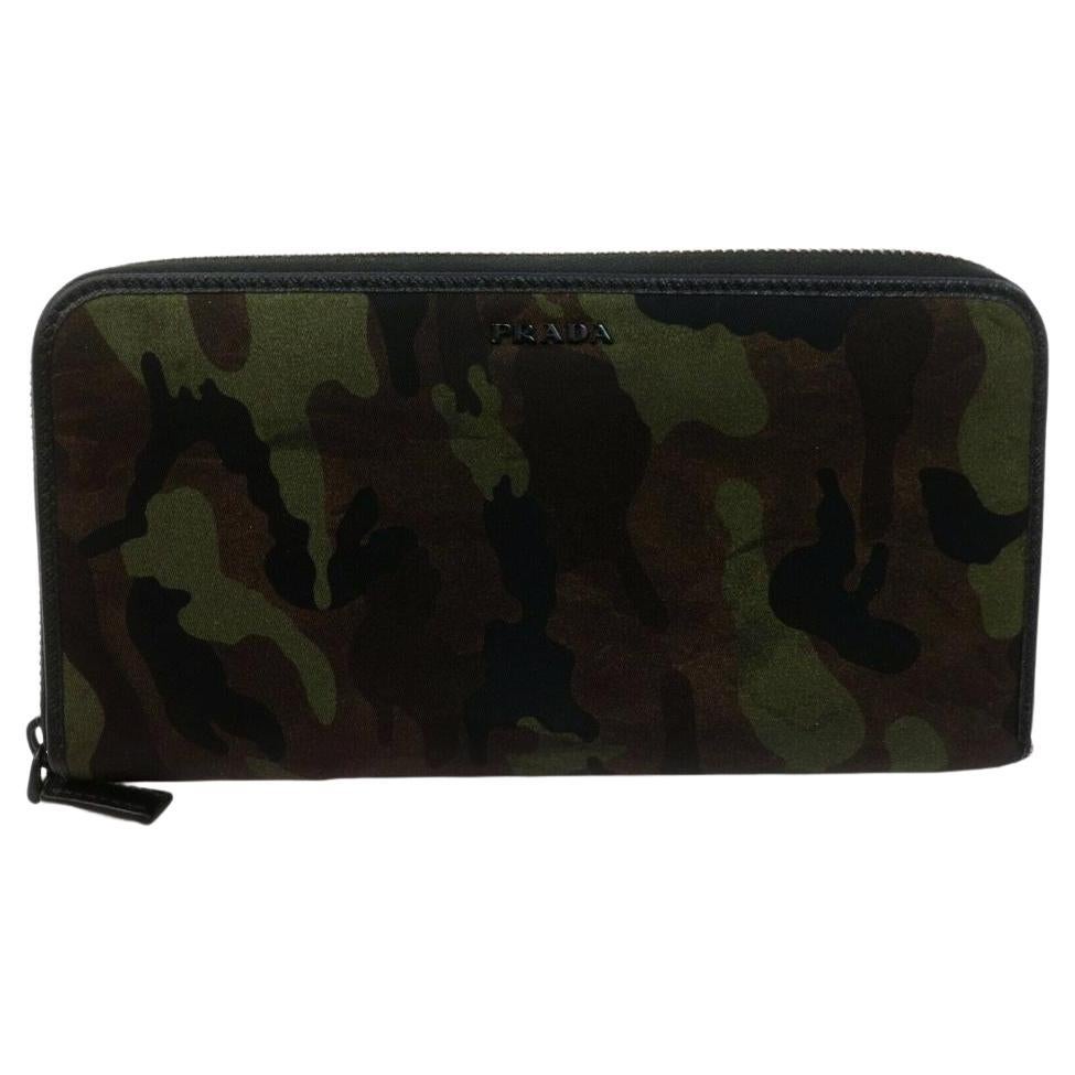 Prada Rare Camouflage Continental Long Zip Around Wallet Camo Zippy 861675
