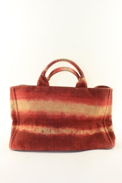 Prada Rare Striped Ombre Tie Dye Canapa Tote 1PR1226K