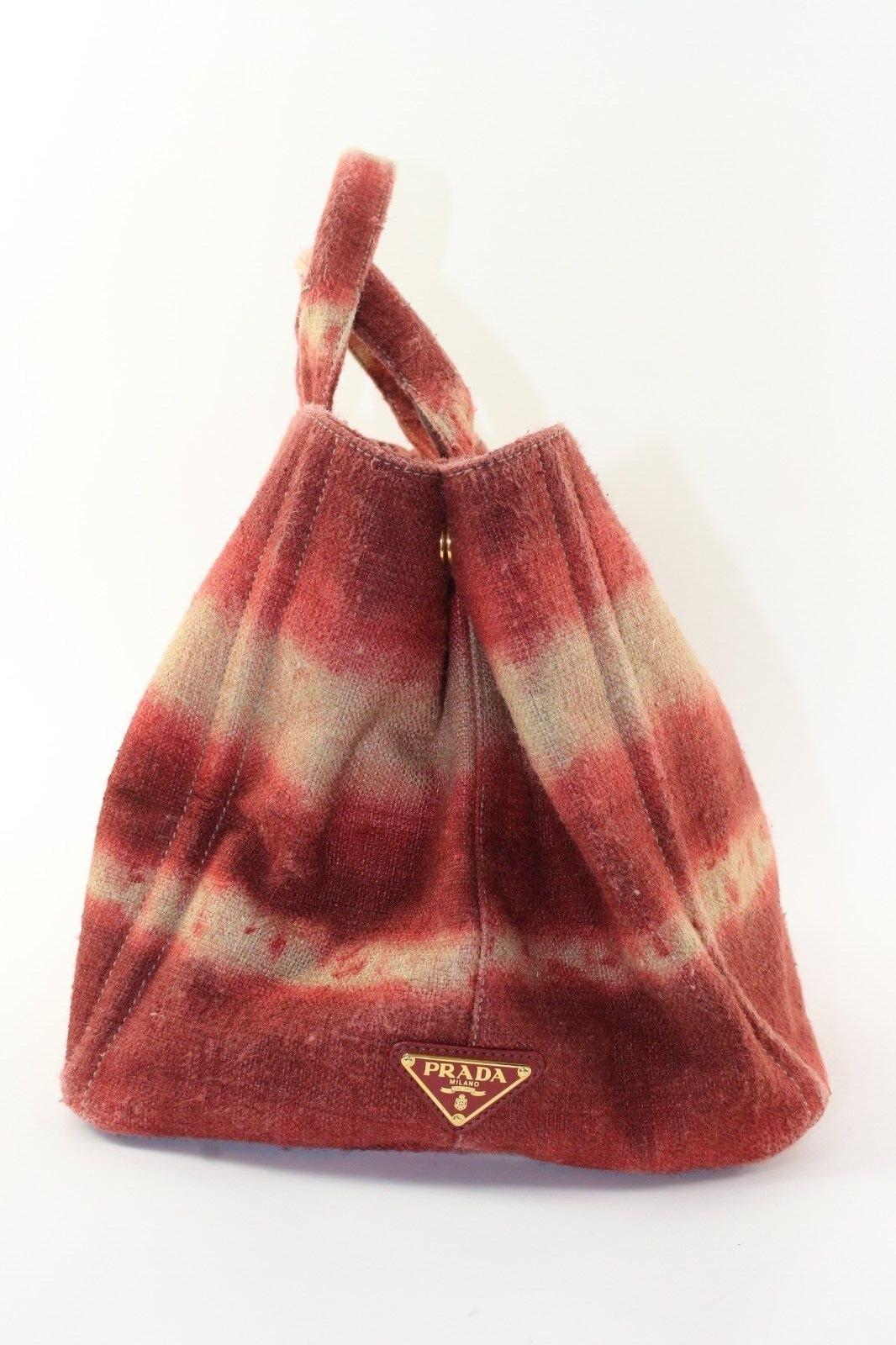 Prada rare sac cabas Canapa rayé dégradé tie-dye 1PR1226K Bon état - En vente à Dix hills, NY