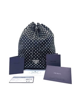 Prada Raso Black Crystal Satin Drawstring Pouch Bucket Bag, Italy c. 2020