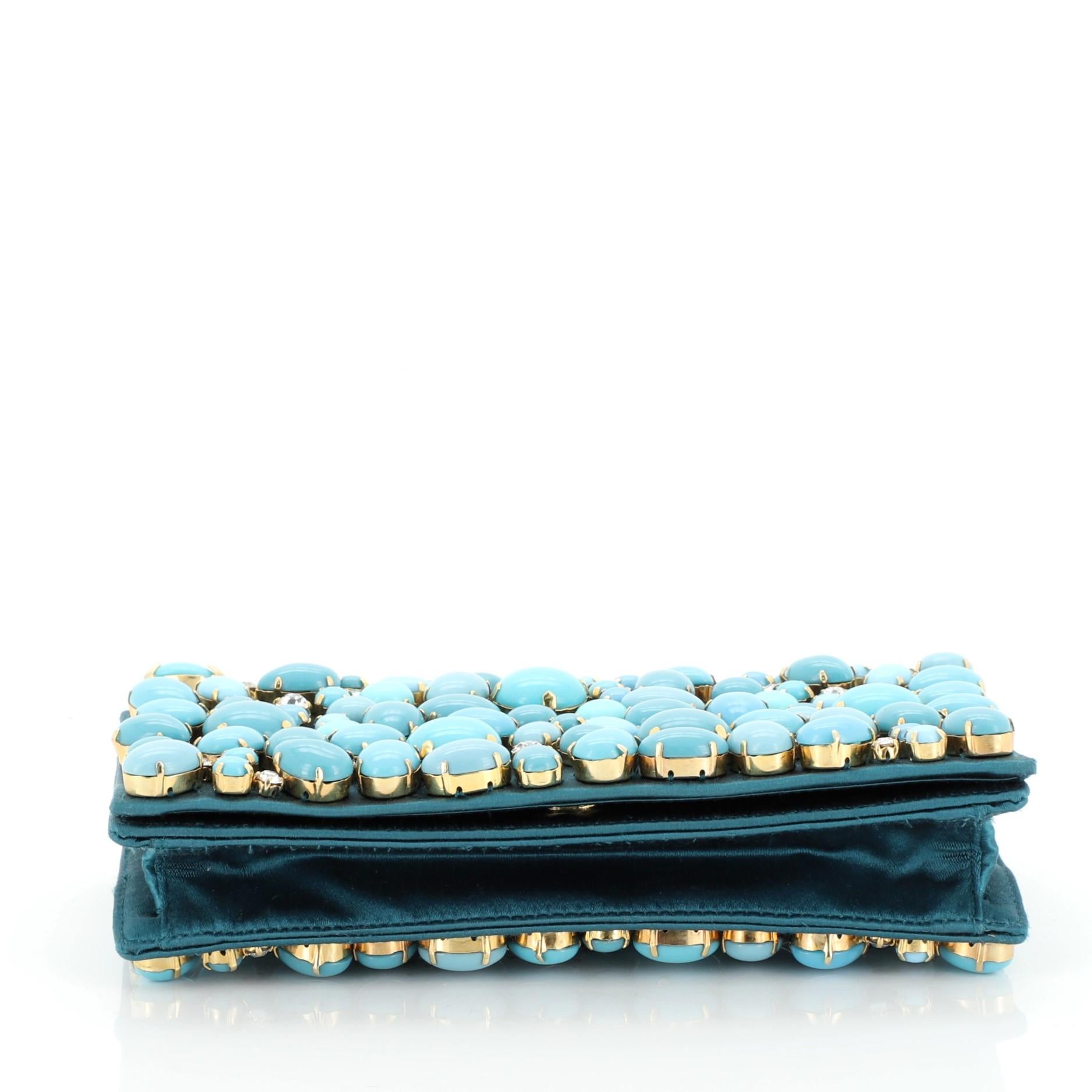prada embellished satin mini pouch