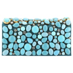 Prada Raso Pietre Clutch Embellished Satin